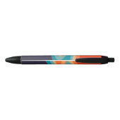 Colorful retro style swirl design zwarte inkt pen (Achterkant)
