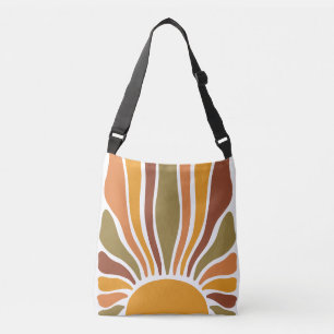 Colorful Retro  Sunburst Crossbody Tas