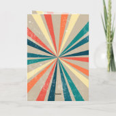 Colorful Retro Sunburst Wedding Order of Service Programma (Achterkant)