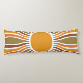 Colorful Retro  Sunrise Lichaamskussen (Achterkant)