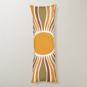 Colorful Retro  Sunrise Lichaamskussen (Achterkant (Verticaal))