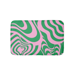 Colorful Retro Swirl Groovy Y2K Patroon Badmat