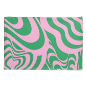 Colorful Retro Swirl Groovy Y2K Patroon Kussensloop (Achterkant)