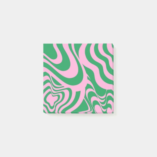 Colorful Retro Swirl Groovy Y2K Patroon Post-it® Notes (Voorkant)