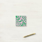 Colorful Retro Swirl Groovy Y2K Patroon Post-it® Notes (Op bureau)