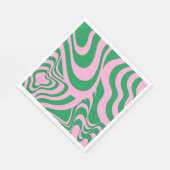 Colorful Retro Swirl Groovy Y2K Patroon Servet (Hoek)