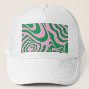 Colorful Retro Swirl Groovy Y2K Patroon Trucker Pet