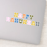 Colorful Retro Typography Hanukkah Sticker<br><div class="desc">Vier het Lichtfestival met deze levendige "Happy Chanoeka" sticker! Met gedurfde,  veelkleurige letters met een retro tintje,  is deze sticker ideaal voor het versieren van geschenken,  wenskaarten,  laptops of feestelijke gunsten. Een leuke en feestelijke manier om Chanoeka-gejuich te verspreiden!</div>