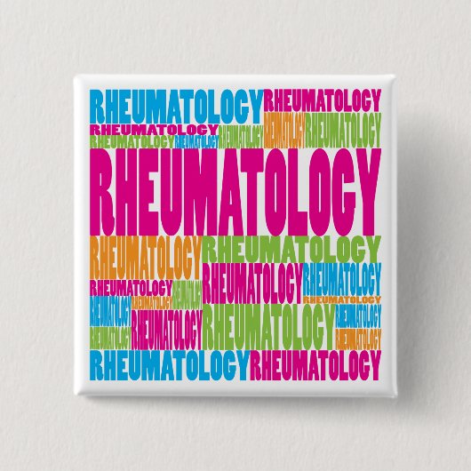 Colorful Rheumatology Vierkante Button 5,1 Cm (Voorkant)