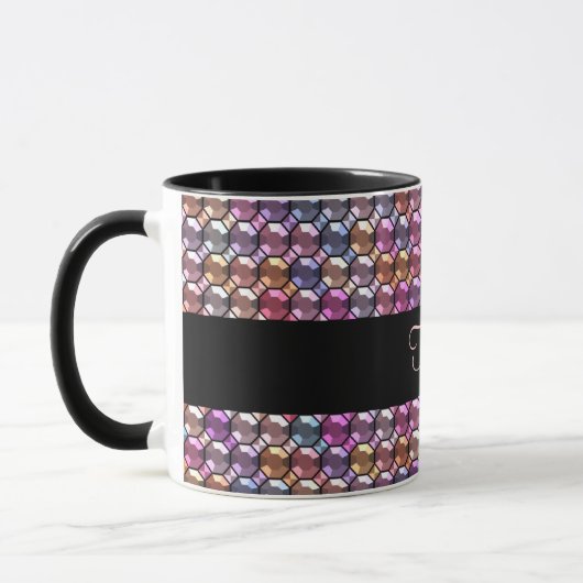 Colorful Rhinestone met aangepaste naam Koffiemok (Links)
