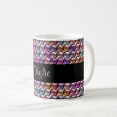 Colorful Rhinestone met aangepaste naam Koffiemok (Voorkant rechts)