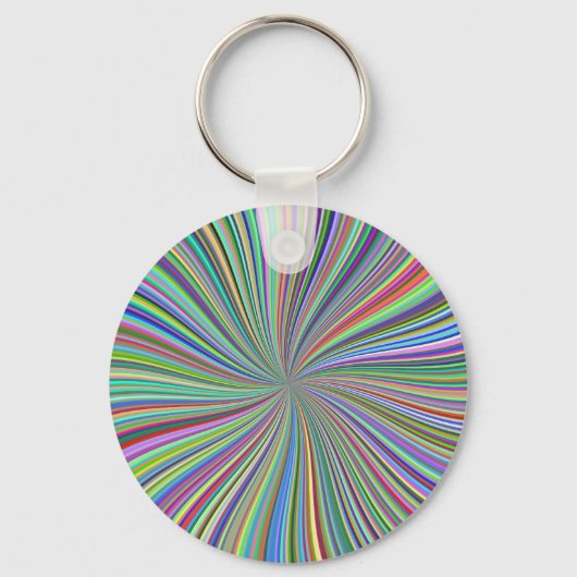 Colorful Ribbon Spiral Swirl optische illusie Art Sleutelhanger (Voorkant)