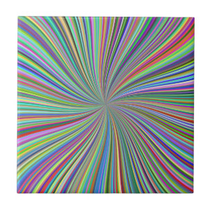 Colorful Ribbon Spiral Swirl optische illusie Tegeltje