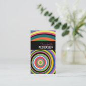 Colorful Rings Moderne Visitekaartjes (Staand voorkant)