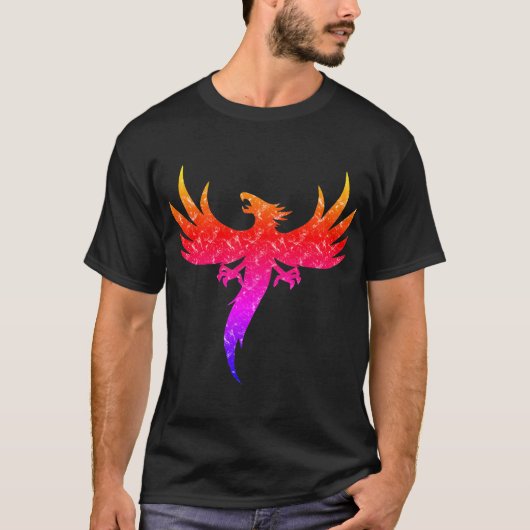 Colorful Rising Phoenix T-shirt (Voorkant)