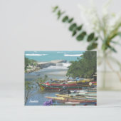 Colorful River Boats Negril Jamaica Briefkaart (Staand voorkant)
