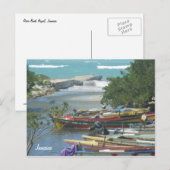 Colorful River Boats Negril Jamaica Briefkaart (Voorkant / Achterkant)