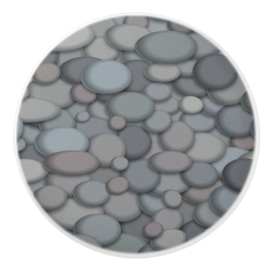 Colorful River Rock Pebbles Art Keramische Knop (Voorkant)