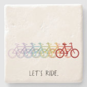 Colorful Road Bikes Let's Ride Stenen Onderzetter (Voorkant)