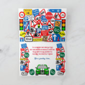 Colorful Road Sign Collage Kinderen Birthday Kaart (Binnen)