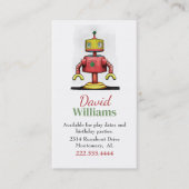 Colorful Robot Children Calling Card Contactkaartje (Voorkant)