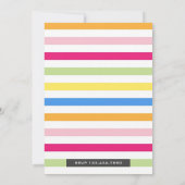 Colorful Robots Kids Birthday Party Invitation Kaart (Achterkant)