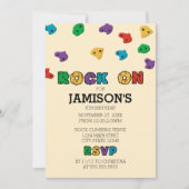 Colorful Rock Climbing Birthday Invitation Kaart (Voorkant)