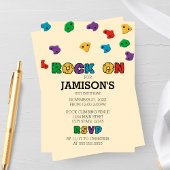 Colorful Rock Climbing Birthday Invitation Kaart