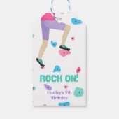 Colorful Rock Klim Party Girl Gift Labels Cadeaulabel (Achterkant)