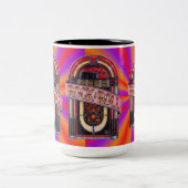 Colorful Rock & Roll Juke Box Retro Mok (Center)