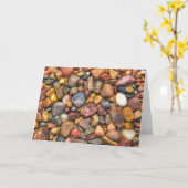 Colorful Rocks en Pebbles Kaart (Gele Bloem)