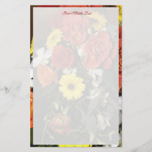 Colorful Roos Daisy Floral Bouquet Custom Briefpapier
