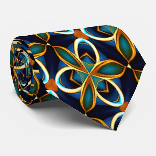 Colorful Roos Patroon Stropdas (Opgerold)