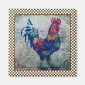 Colorful Rooster Country Ephemera Magneet (Voorkant)