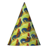 Colorful Rooster Happy Birthday Feesthoedjes (Links)