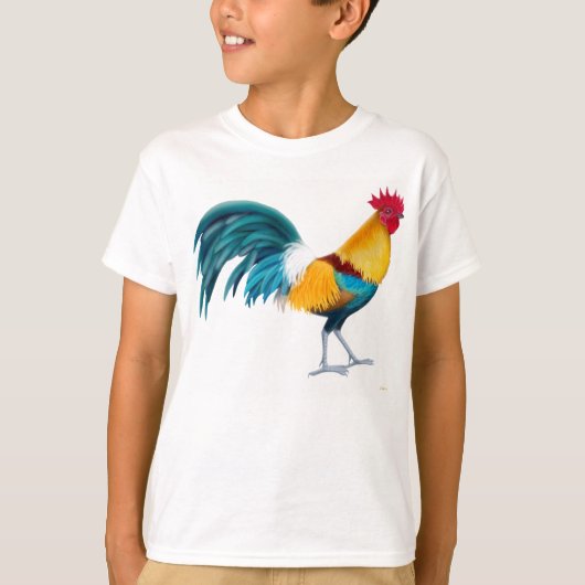 Colorful Rooster Kinder T-Shirt (Voorkant)