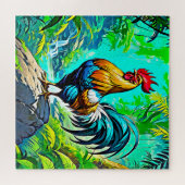 Colorful Rooster Legpuzzel (Horizontaal)