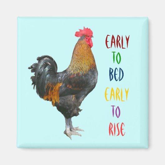 Colorful Rooster Magnet (Voorkant)