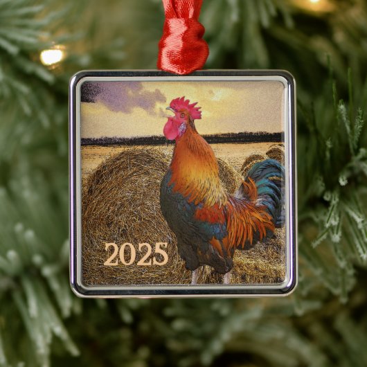 Colorful Rooster Ornament (Boom)