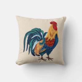 Colorful Rooster Pillow Kussen