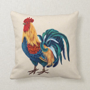 Colorful Rooster Pillow Kussen