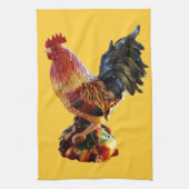 Colorful Rooster Theedoek (Verticaal)