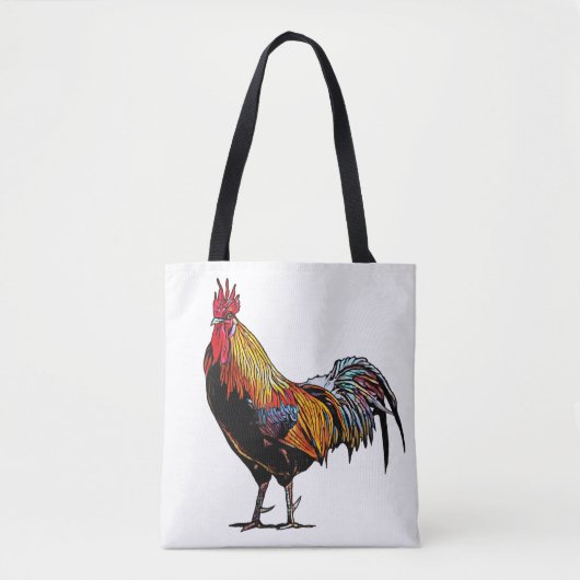 Colorful Rooster Tote Bag (Voorkant)