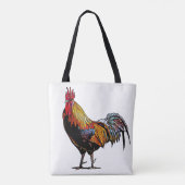 Colorful Rooster Tote Bag (Achterkant)