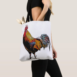 Colorful Rooster Tote Bag