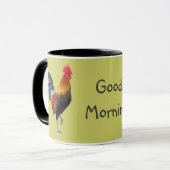 Colorful Roosters "Goedemorgen" KoffieMok Mok (Voorkant links)
