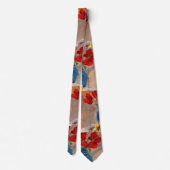 Colorful Rose Bouquet with Yellow Blue Red  Stropdas (Achterkant)