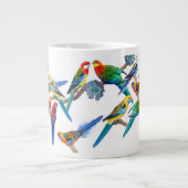 Colorful Rosella Parrots Jumbo Mok (Voorkant)