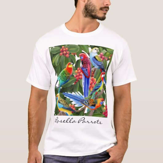 Colorful Rosella Parrots Shirt (Voorkant)