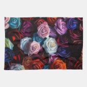 Colorful Roses Artsy Kitchen Towel Theedoek (Horizontaal)